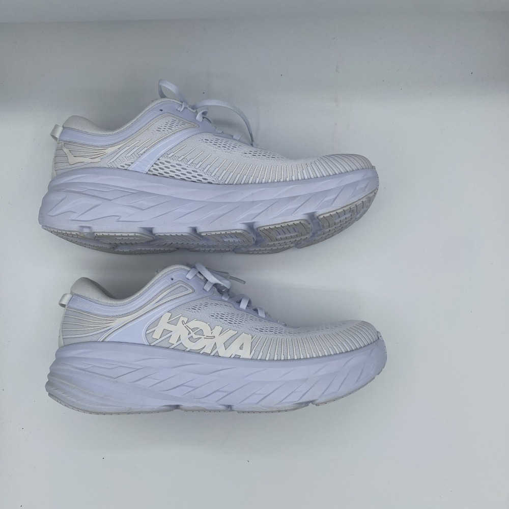 Hoka One Men's 11 M Bondi 7 White Running Sneakers 1110518 - Picture 4 of 8